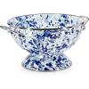 Golden Rabbit Enamelware Medium Colander, 3 quart, Taupe Swirl(Ocean)
