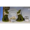 Golden Rabbit Enamelware Salt and Pepper Shakers, 2 Sets in Gift Box, Solid Black Textured(Solid White Textured)