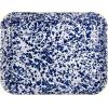 Golden Rabbit Enamelware Quarter Sheet Trays, 12 x 10in, Cobalt Swirl, Set of 2(Cobalt Swirl)