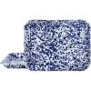 Golden Rabbit Enamelware Quarter Sheet Trays, 12 x 10in, Cobalt Swirl, Set of 2(Cobalt Swirl)