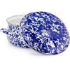 Golden Rabbit Enamelware Dutch Oven, 4 quart, Grey Swirl(Cobalt Swirl)