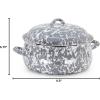 Golden Rabbit Enamelware Dutch Oven, 4 quart, Grey Swirl(Grey Swirl)
