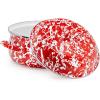 Golden Rabbit Enamelware Dutch Oven, 4 quart, Grey Swirl(Red Swirl)