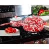 Golden Rabbit Enamelware Dutch Oven, 4 quart, Grey Swirl(Red Swirl)