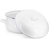 Golden Rabbit Enamelware Dutch Oven, 4 quart, Grey Swirl(Solid White Textured)
