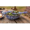 Golden Rabbit Enamelware Serving Basin, 4 quart, Ocean(Cobalt Swirl)