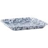 Golden Rabbit Enamelware Square Plates, 10.5 inch, Ocean, Set of 2(Grey Swirl)