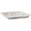 Golden Rabbit Enamelware Square Plates, 10.5 inch, Ocean, Set of 2(Taupe Swirl)
