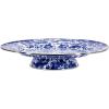 Golden Rabbit Enamelware Cake Plate, 12.5 inch, Red Swirl(Cobalt Swirl)