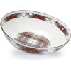 Golden Rabbit Enamelware Catering Bowl, 5 quart, Ocean(Highland Plaid)