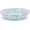 Golden Rabbit Enamelware Pie Pan Plate, 10 inch, Sea Glass(Sea Glass)