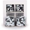 Golden Rabbit Enamelware Salt and Pepper Shakers, 2 Sets in Gift Box, Ocean(Black Swirl)