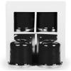 Golden Rabbit Enamelware Salt and Pepper Shakers, 2 Sets in Gift Box, Ocean(Solid Black Textured)