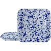 Golden Rabbit Enamelware Square Plates, 10.5 inch, Ocean, Set of 2(Ocean)