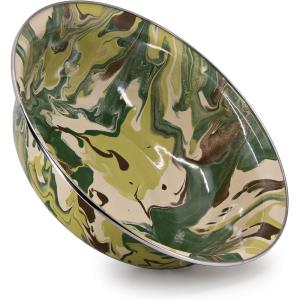 Golden Rabbit Enamelware Serving Basin, 4 quart, Ocean(Camouflage)