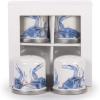 Golden Rabbit Enamelware Salt and Pepper Shakers, 2 Sets in Gift Box, Blue Crab(Blue Crab)