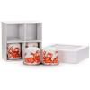 Golden Rabbit Enamelware Salt and Pepper Shakers, 2 Sets in Gift Box, Blue Crab(Crab House)
