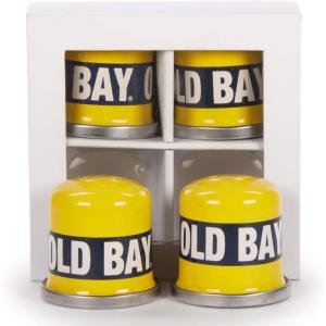 Golden Rabbit Enamelware Salt and Pepper Shakers, 2 Sets in Gift Box, Blue Crab(Old Bay)