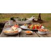 Golden Rabbit Enamelware Soup Bowls with Lids, 14 ounce, Grey Swirl, Set of 4(Solid White Textured)