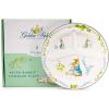 Golden Rabbit Enamelware Toddler Plate, 9 inch, Peter Rabbit(Spring Leaves)