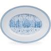 Golden Rabbit Enamelware Oval Platter, 12 x 16in, Fishing Fly(Aspen Grove)