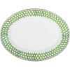 Golden Rabbit Enamelware Oval Platter, 12 x 16in, Fishing Fly(Green Scallop)