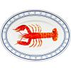 Golden Rabbit Enamelware Oval Platter, 12 x 16in, Fishing Fly(Lobster)