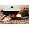 Golden Rabbit Enamelware Square Brownie Pan, 9 inch, Cobalt Swirl(Black Swirl)