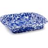 Golden Rabbit Enamelware Square Brownie Pan, 9 inch, Cobalt Swirl(Cobalt Swirl)