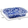 Golden Rabbit Enamelware Square Brownie Pan, 9 inch, Cobalt Swirl(Cobalt Swirl)