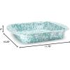 Golden Rabbit Enamelware Square Brownie Pan, 9 inch, Cobalt Swirl(Sea Glass)