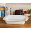 Golden Rabbit Enamelware Square Brownie Pan, 9 inch, Cobalt Swirl(Solid White Textured)