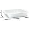 Golden Rabbit Enamelware Square Brownie Pan, 9 inch, Cobalt Swirl(Solid White Textured)