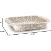 Golden Rabbit Enamelware Square Brownie Pan, 9 inch, Cobalt Swirl(Taupe Swirl)