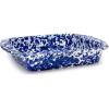 Golden Rabbit Enamelware Square Brownie Pan, 9 inch, Cobalt Swirl(Cobalt Swirl)