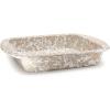 Golden Rabbit Enamelware Square Brownie Pan, 9 inch, Cobalt Swirl(Taupe Swirl)