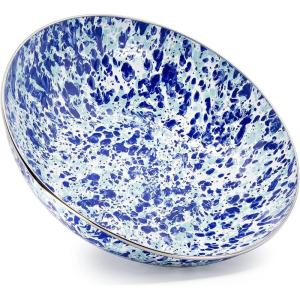 Golden Rabbit Enamelware Catering Bowl, 5 quart, Taupe Swirl(Ocean)