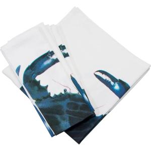 Golden Rabbit Enamelware Napkins, Blue Crab