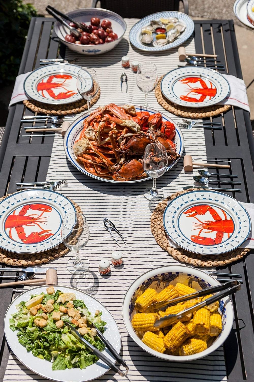 image:imageGolden Rabbit Enamelware Sandwich Plates 85 inch Lobster Set of 4Lobster