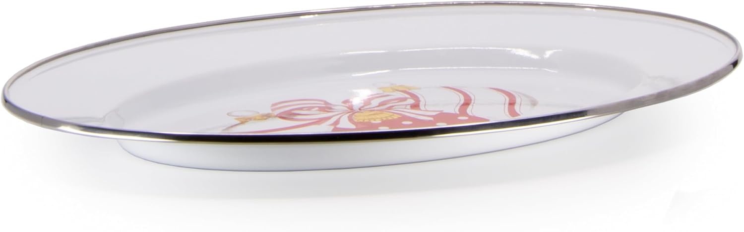 image:imageGolden Rabbit Enamelware Oval Platter 12 x 16in Highland PlaidOrnament