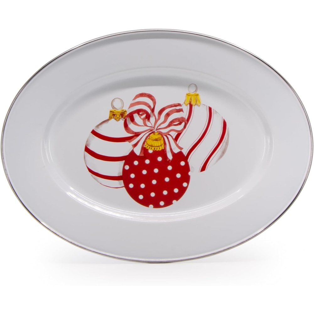image:imageGolden Rabbit Enamelware Oval Platter 12 x 16in Highland PlaidOrnament