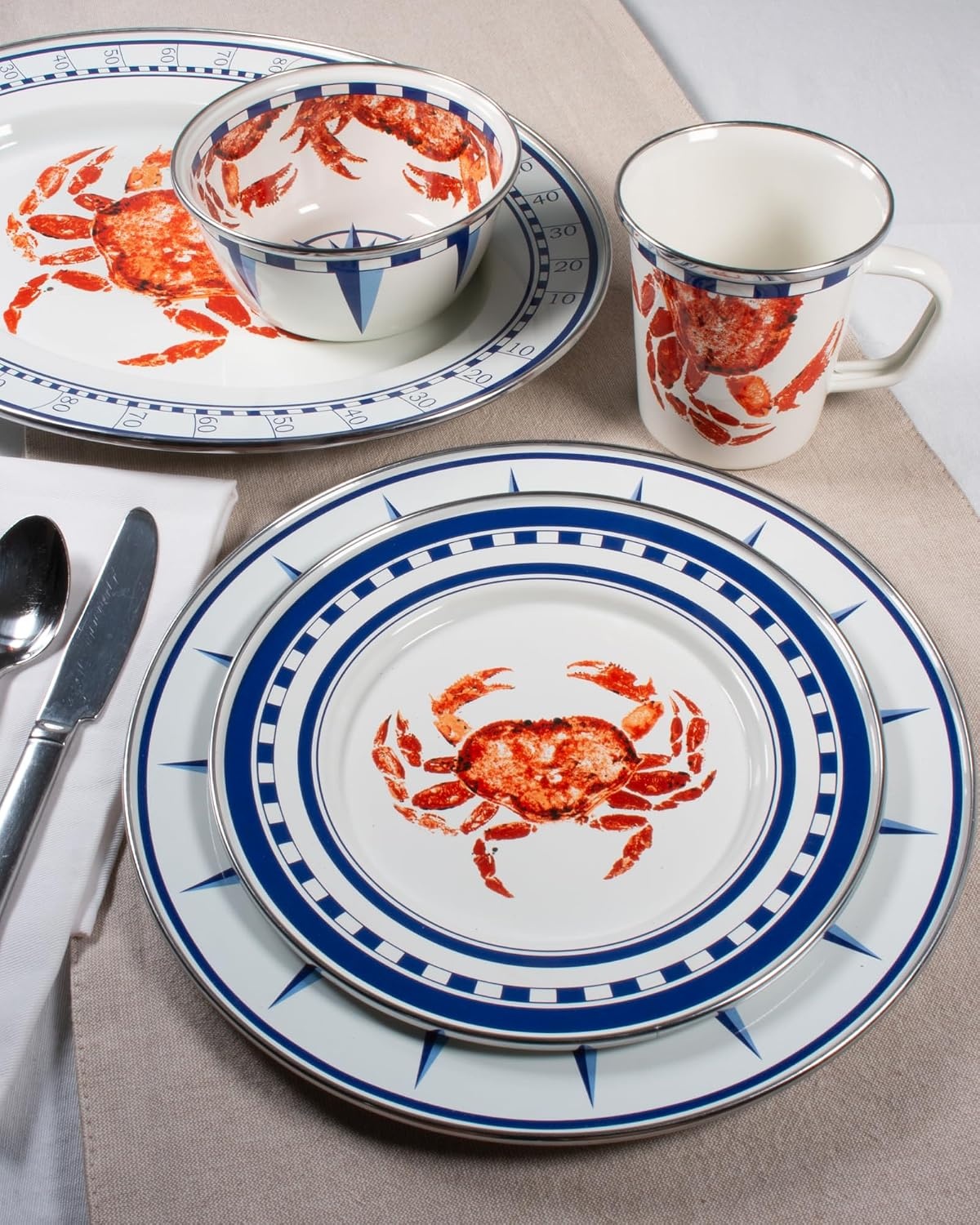 image:imageGolden Rabbit Enamelware Medium Tray 155 inch Aspen GroveCrab House