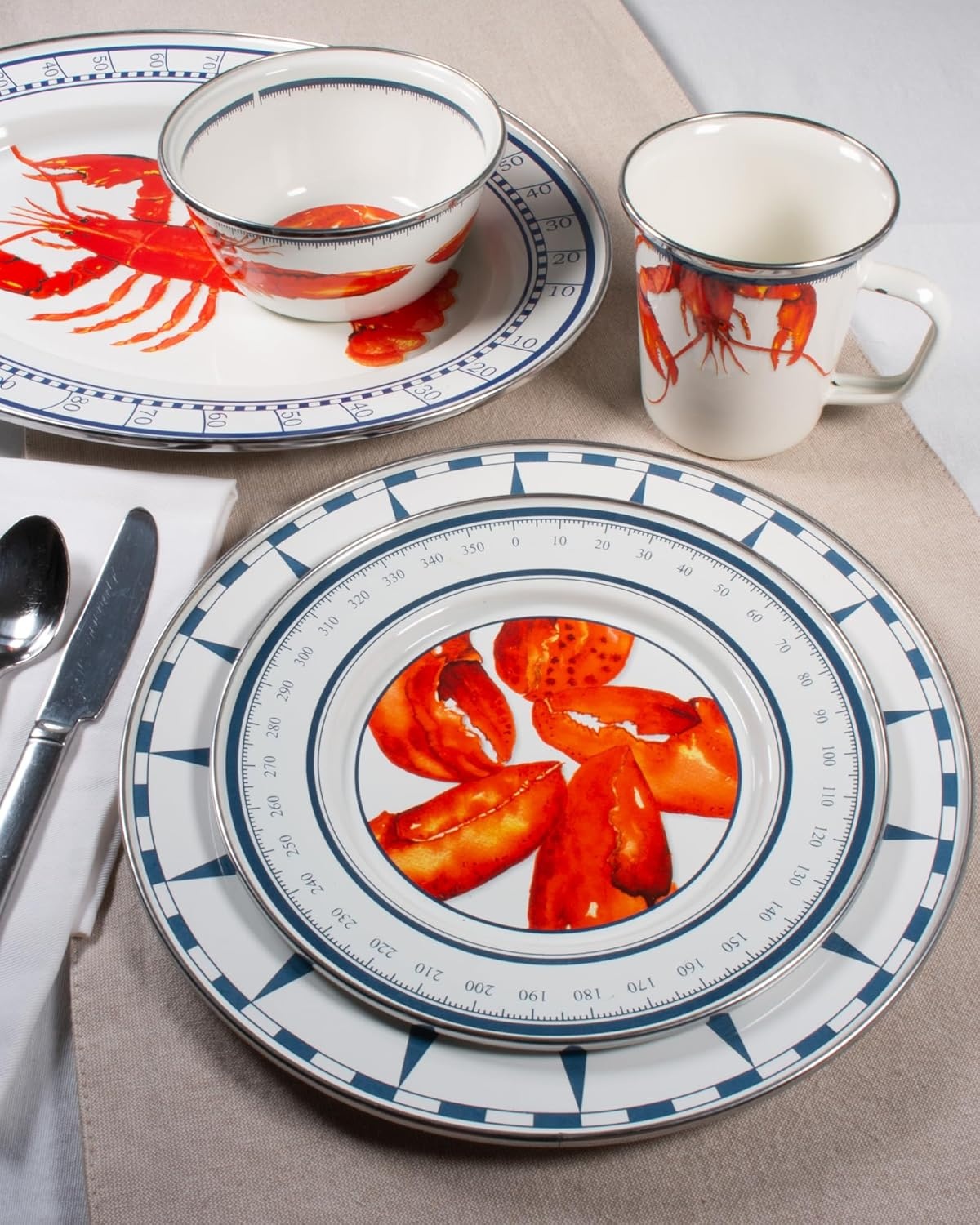 image:imageGolden Rabbit Enamelware Medium Tray 155 inch Aspen GroveLobster