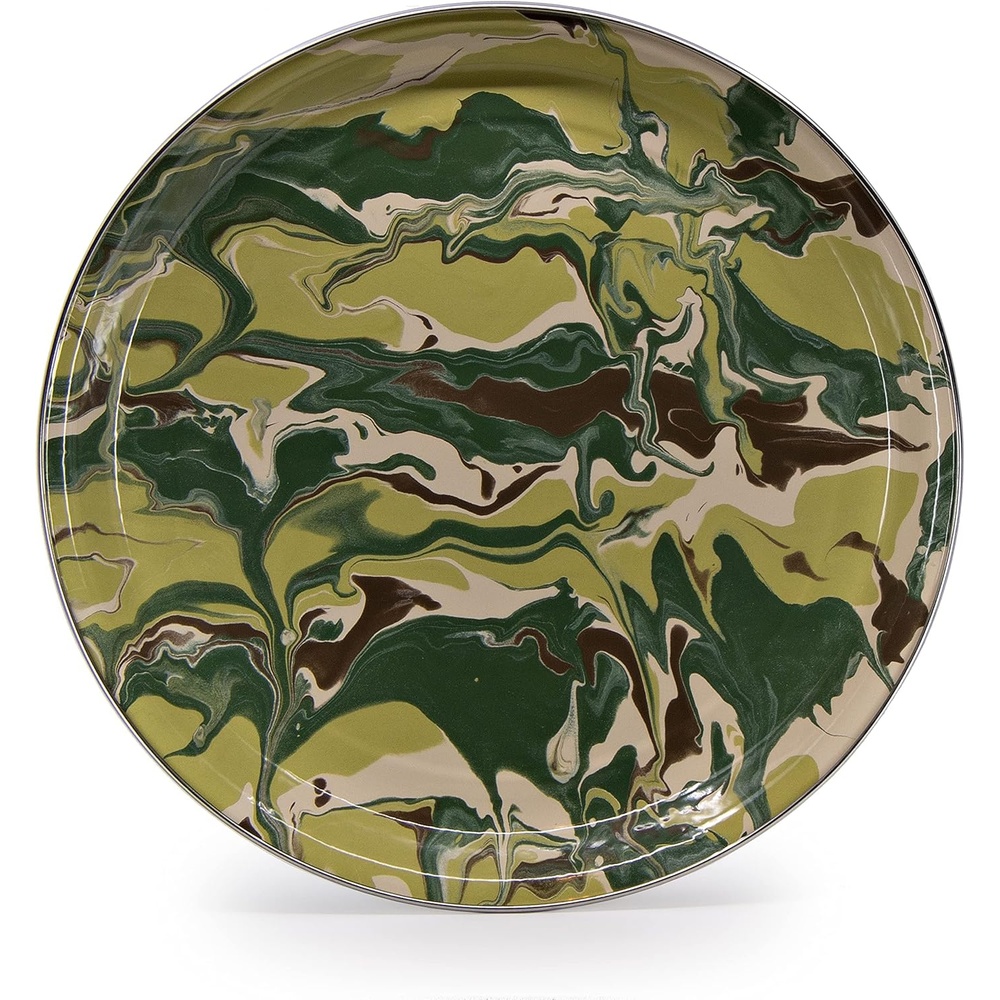 image:imageGolden Rabbit Enamelware Medium Tray 155 inch Aspen GroveCamouflage