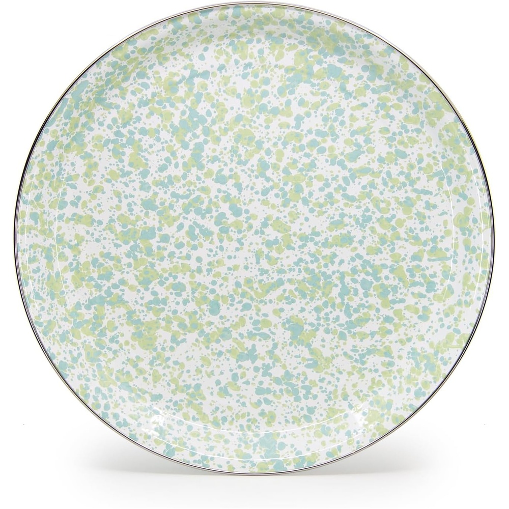 image:imageGolden Rabbit Enamelware Medium Tray 155 inch Aspen GroveJardin Swirl