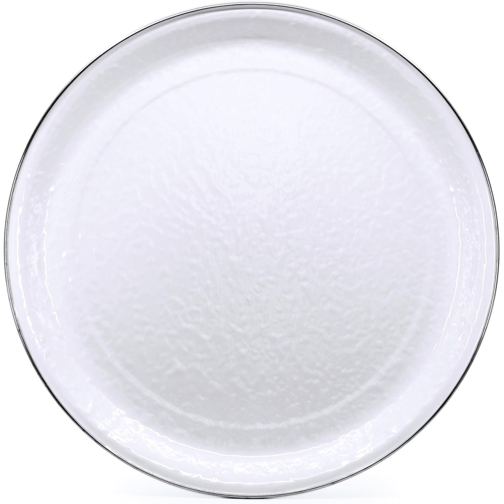 image:imageGolden Rabbit Enamelware Medium Tray 155 inch Aspen GroveSolid White Textured