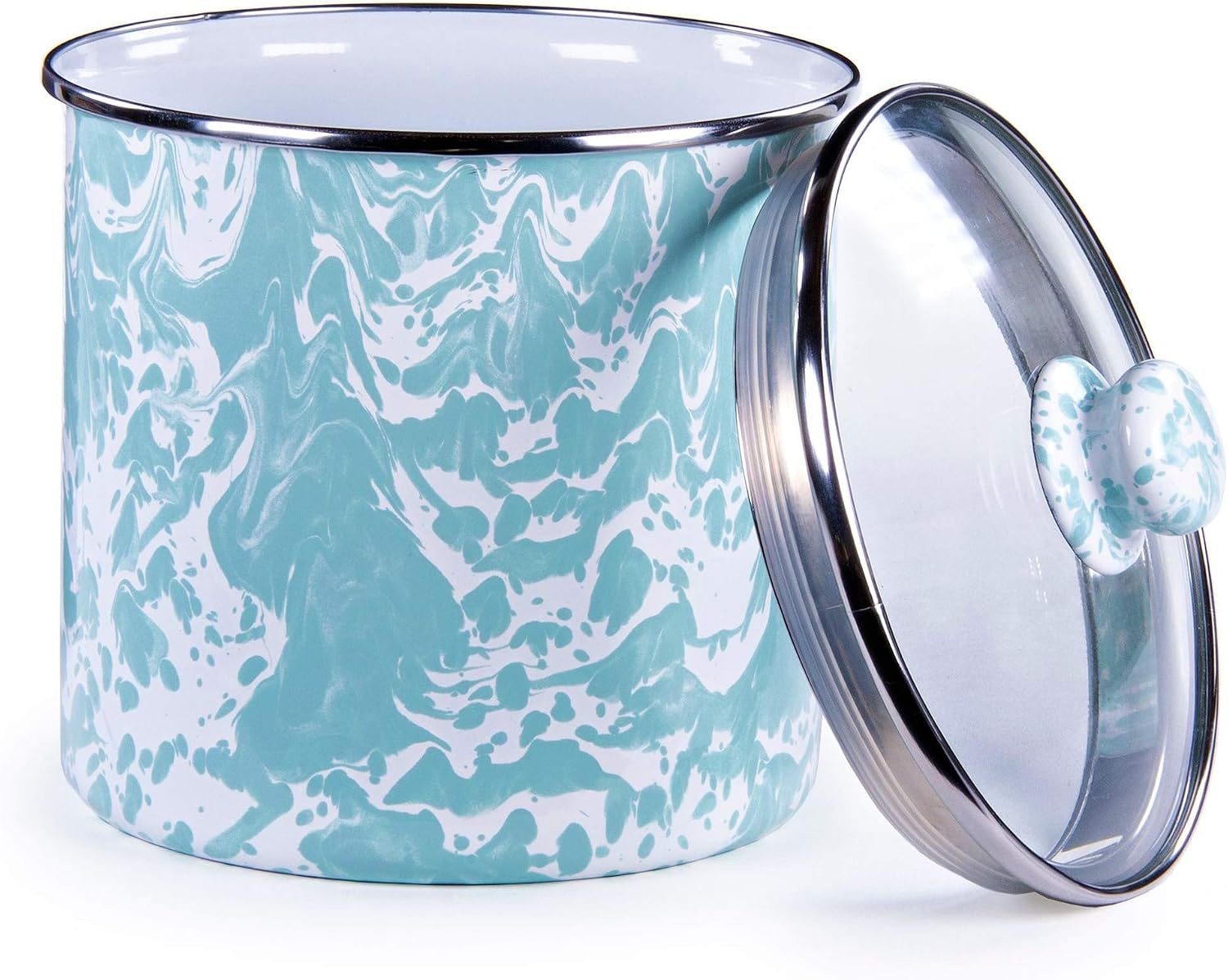 image:imageGolden Rabbit Enamelware Canister 8 cup Sea GlassSea Glass